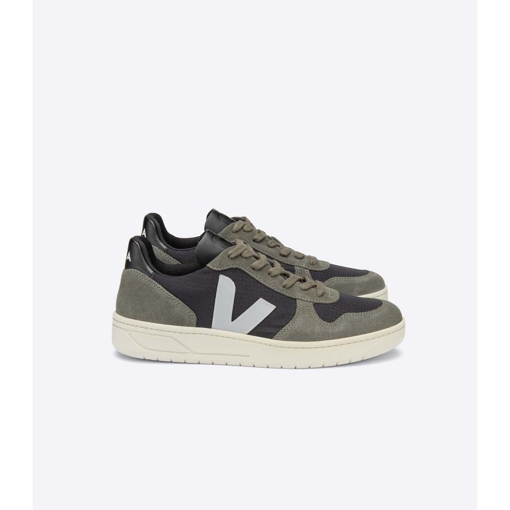 Veja V-10 RIPSTOP Women\'s Sneakers Black/Grey | NZ 660EBC